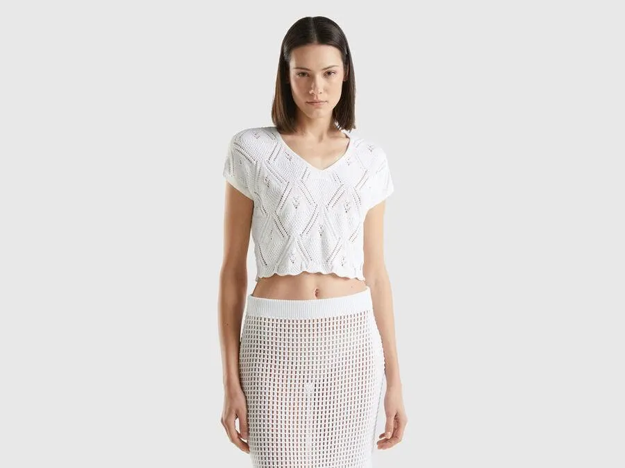 Jersey corto de ganchillo