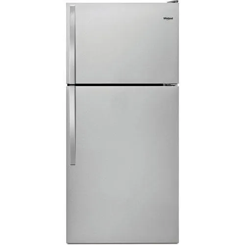 - 18 CuFt Top Freezer Refrigerator In Stainless Steel