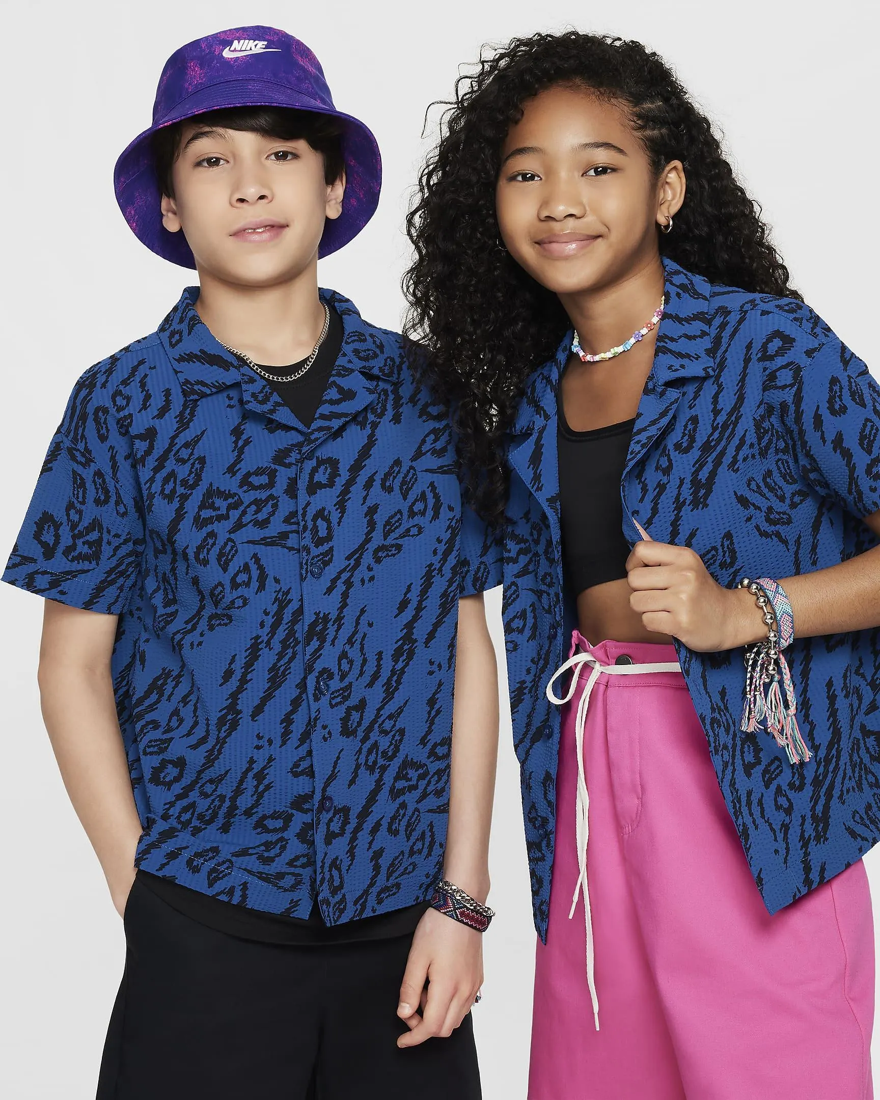 Older Kids' Dri-FIT Button-Down Skate Top