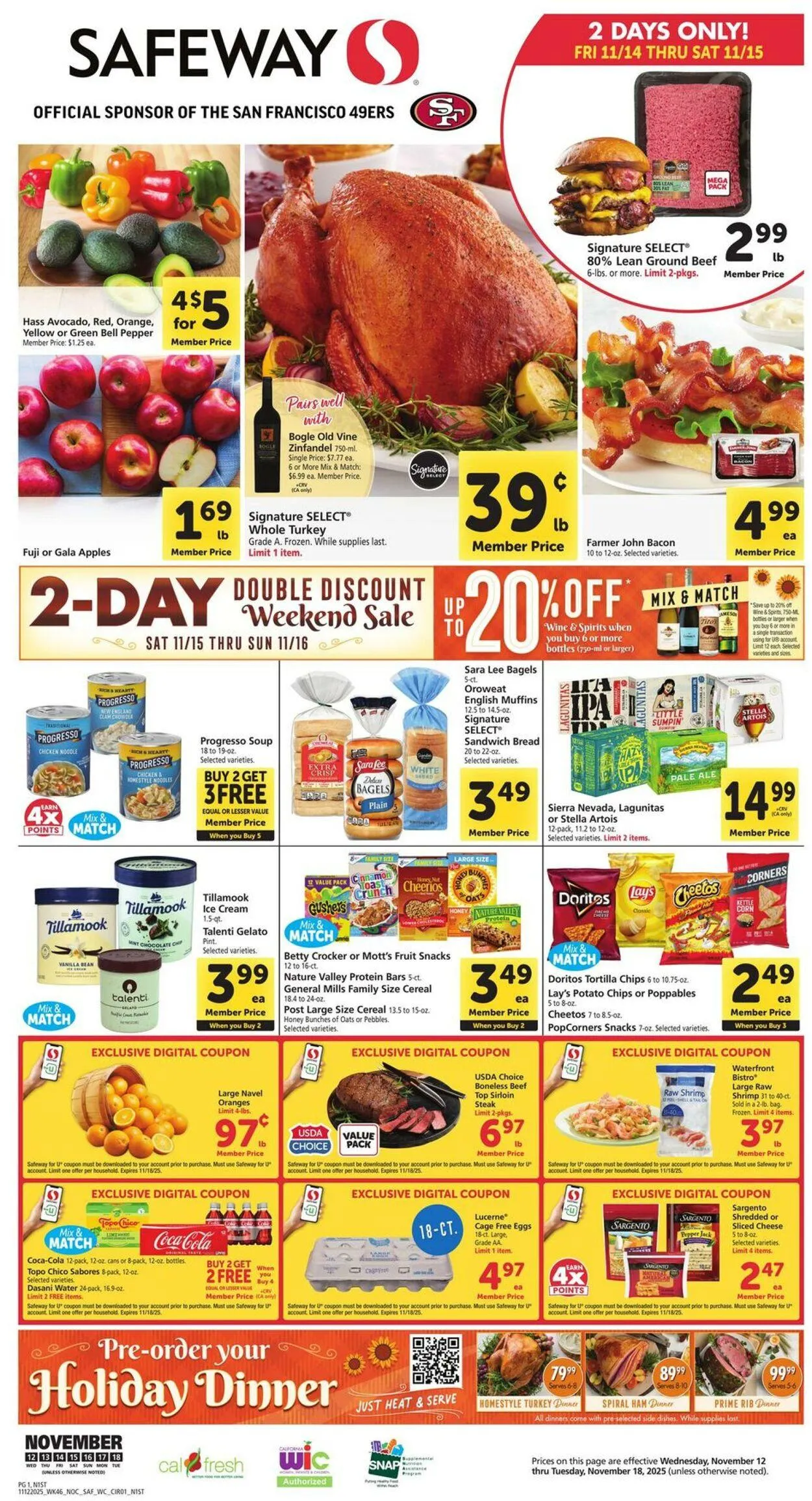 Weekly ad Safeway Current weekly ad from November 12 to November 18 2025 - Page 1