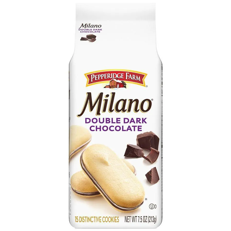 Pepperidge Farm Milano Double Dark Chocolate Cookies Double Dark Chocolate, 7.5 oz