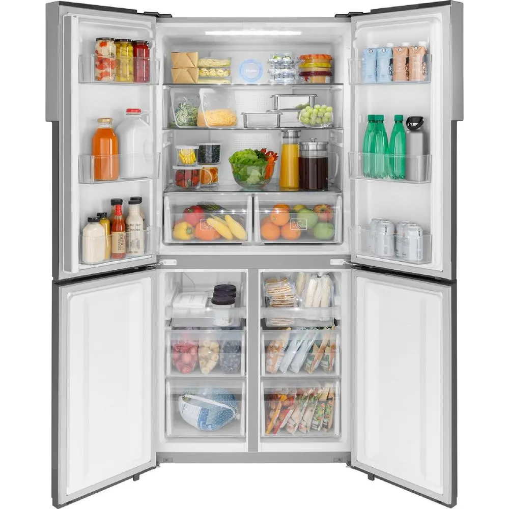 Haier QHE16HYPFS 16.8 Cu. Ft. Quad Door Refrigerator - Stainless Steel