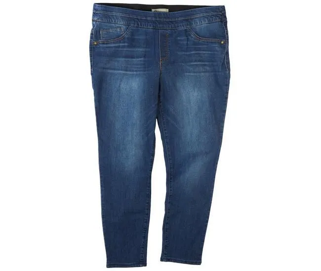 Womens 27 in. Ab-Tech Pull-On Jeans