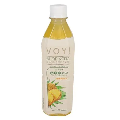 Voy Aloe Vera Drink - Pineapple, 16.9 oz.