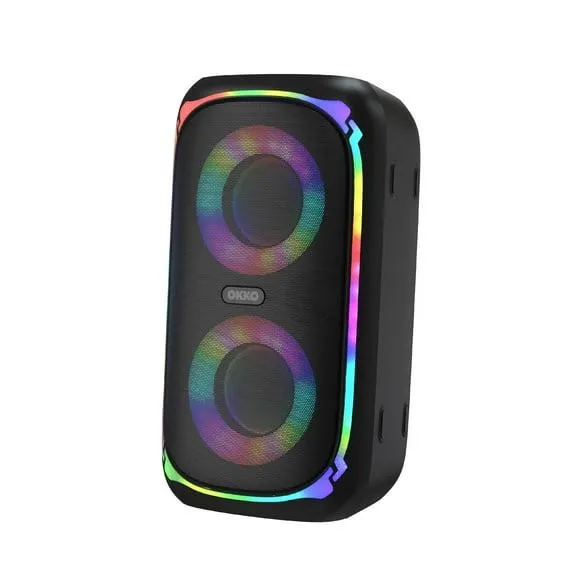 OKKO Sonic Bass V4 Portable Bluetooth Speaker – Wireless Party Speaker with Deep Bass, Karaoke Speaker with Microphone Port, LED Lights, Outdoor Portable Rechargeable Speaker