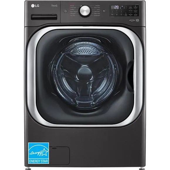 5.2 CuFt Smart Steam Front Load Washer In Black Steel With TurboWash™ Technology