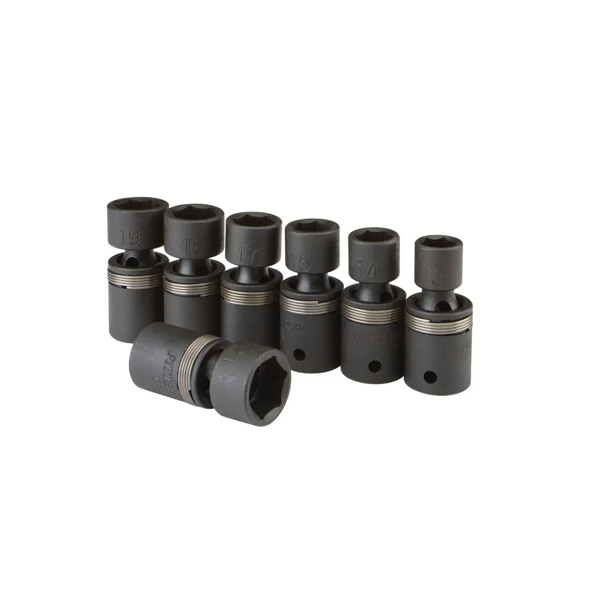 1/2 in. Drive Metric Impact Swivel Socket Set, 7 Piece