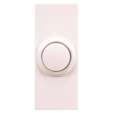 Heath Zenith White Plastic Wireless Pushbutton Doorbell