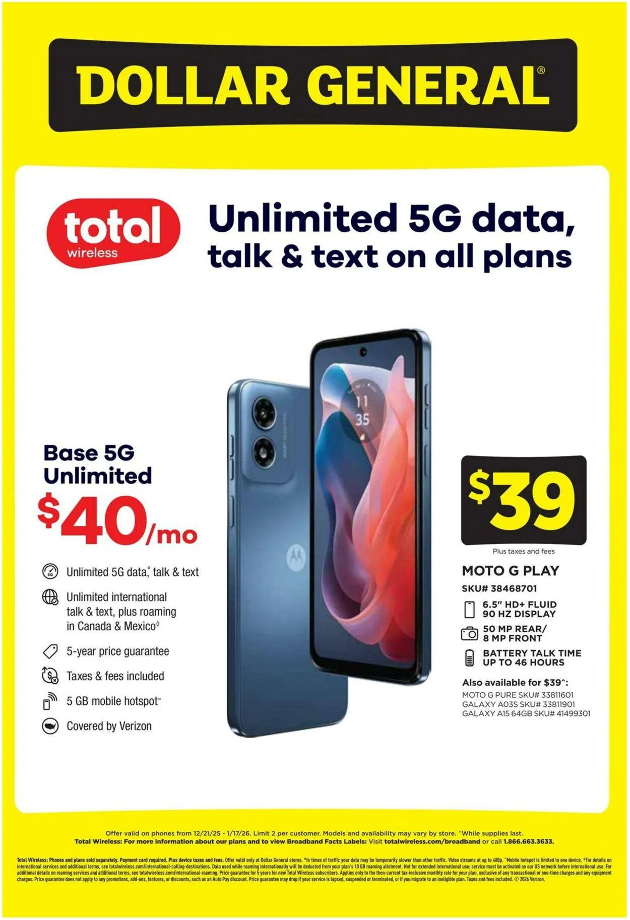 Catálogo de Dollar General Current weekly ad 21 de diciembre al 17 de enero 2026 - Página 1