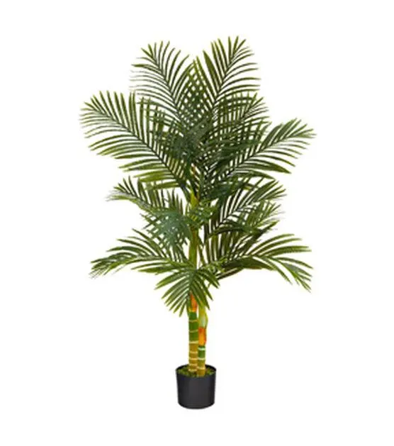 Nearly Natural 5ft. Golden Cane Artificial Palm Tree
