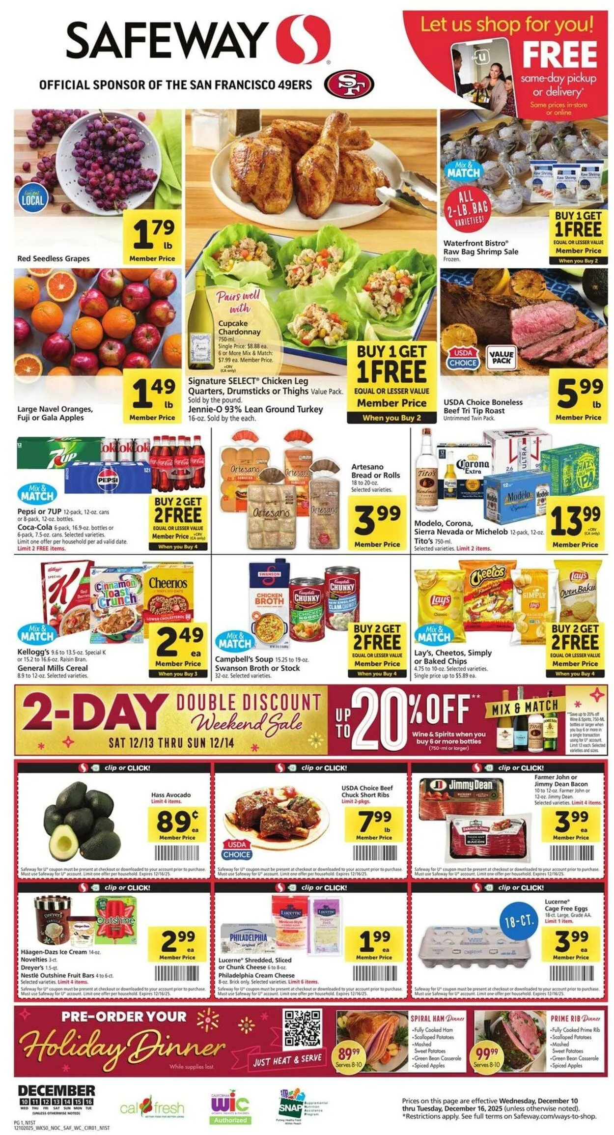 Catálogo de Safeway Current weekly ad 10 de diciembre al 16 de diciembre 2025 - Página 1