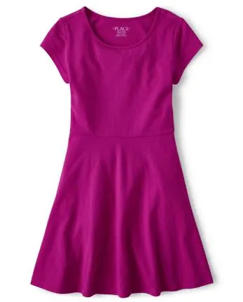 Vestido de patinadora de uniforme para niñas - aurora pink