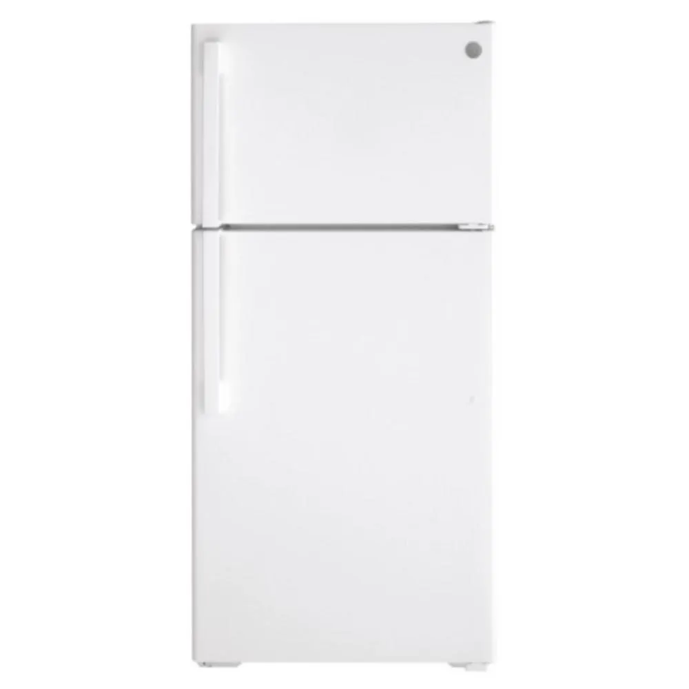 GE Appliances GTS17DTNRWW 28" 16.6 cu.ft. White Top Freezer Refrigerator