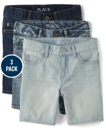 Boys Denim Shorts 3-Pack - multi clr