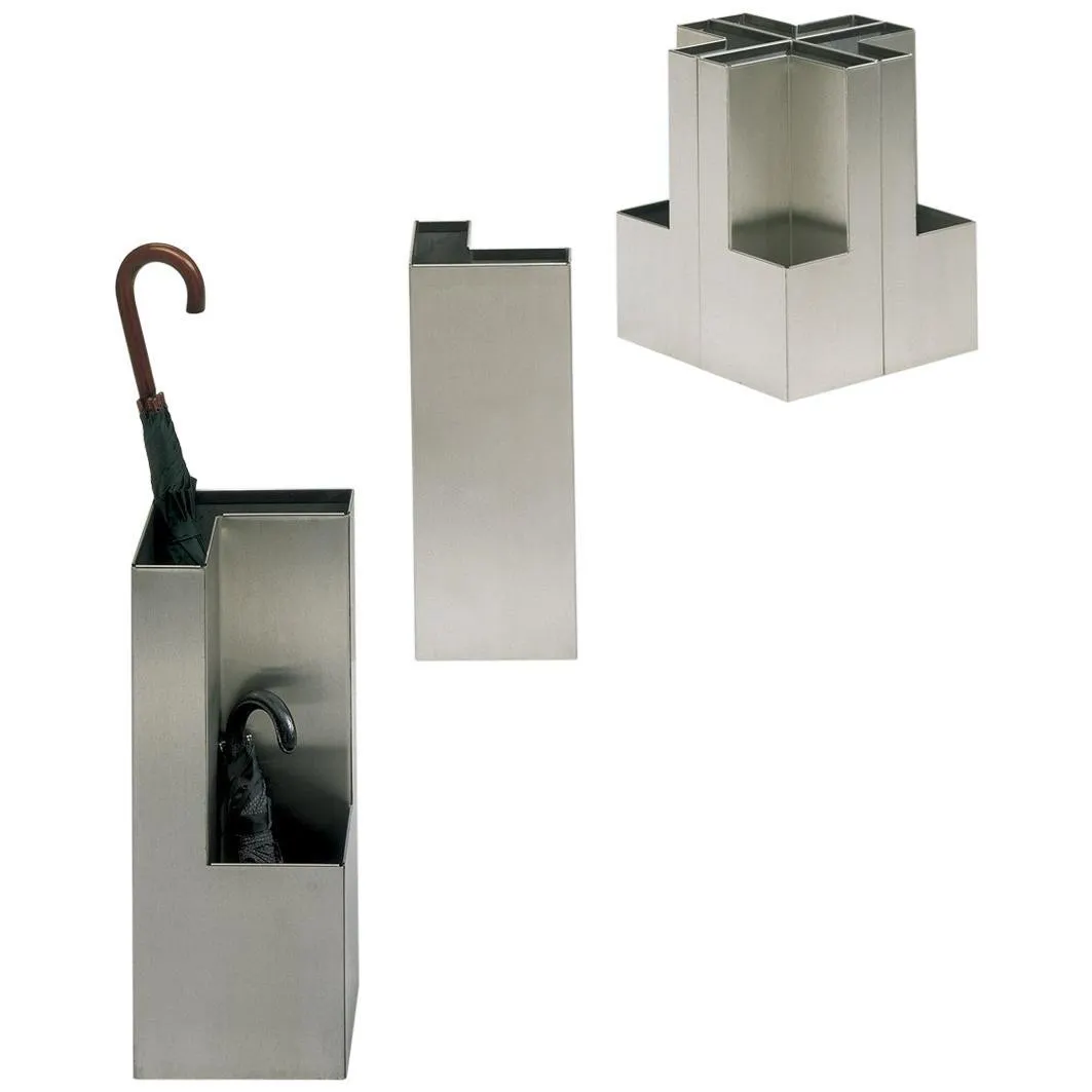 Paragüero de Acero Inoxidable Pulido Semimate Para Espacios Reducidos