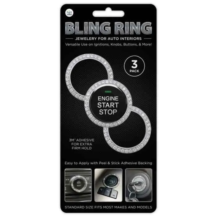 Hitt Brands Automotive Bling Ring 3 Pack