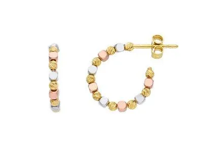 Corte de diamante de nudo pequeño - 18k Tri-Color Gold / 7mm