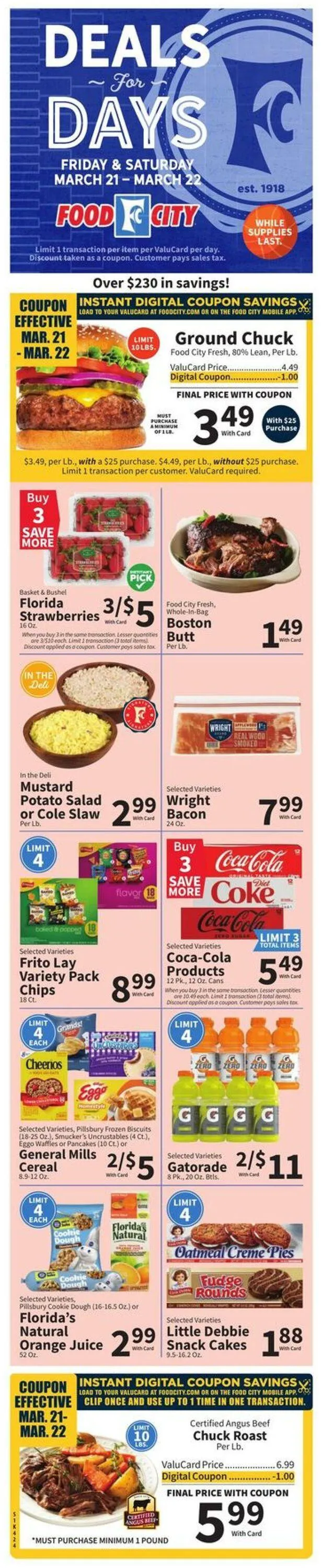 Weekly ad Food City Current weekly ad from March 19 to March 25 2025 - Page 1