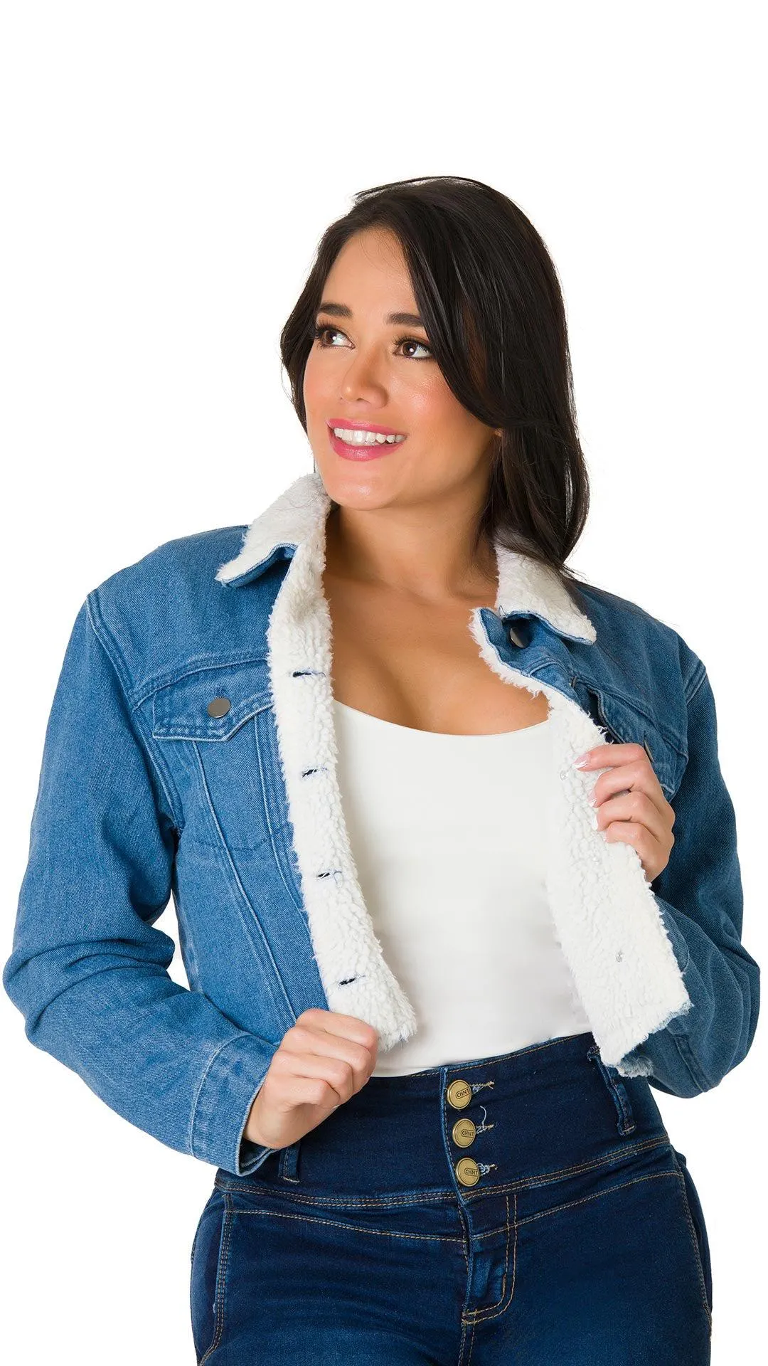 Chaqueta de Jeans con Botones 7B4995CH