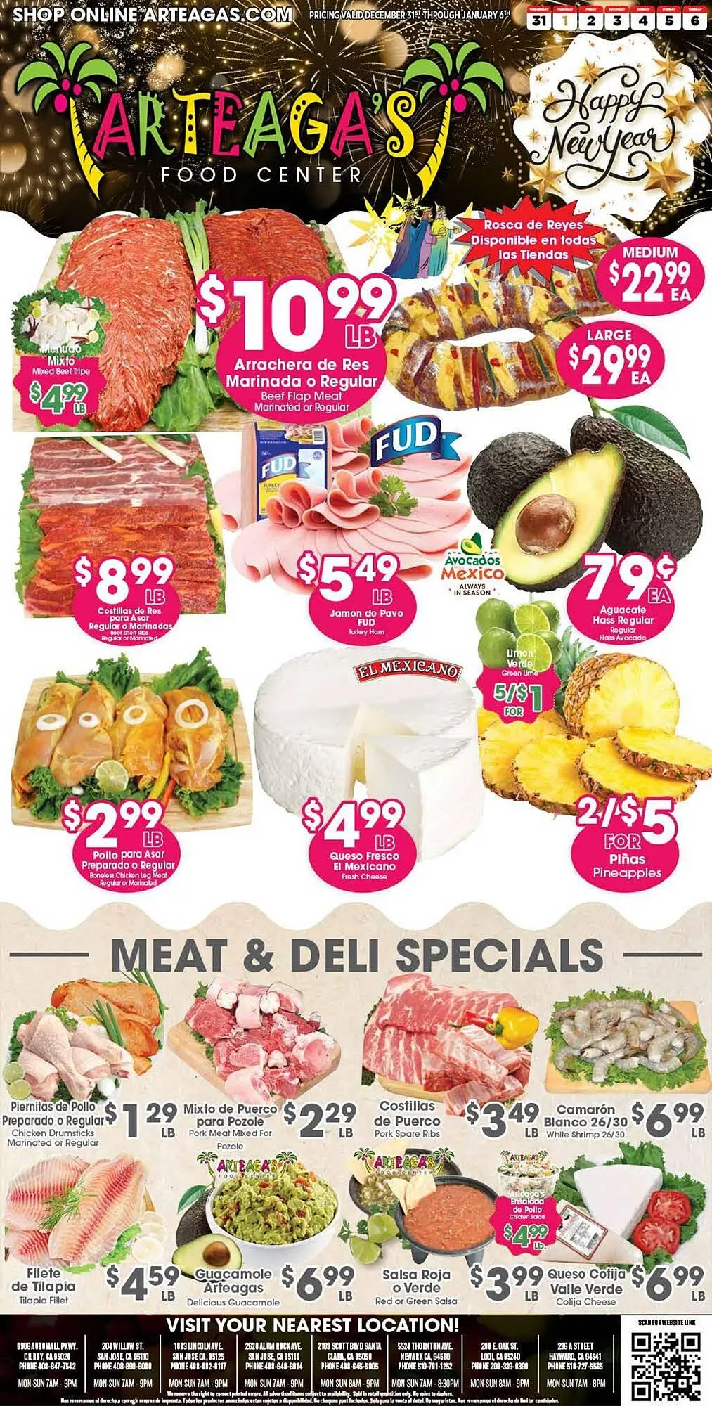 Catálogo de Arteagas Food Center weekly ad 31 de diciembre al 6 de enero 2026 - Página 1