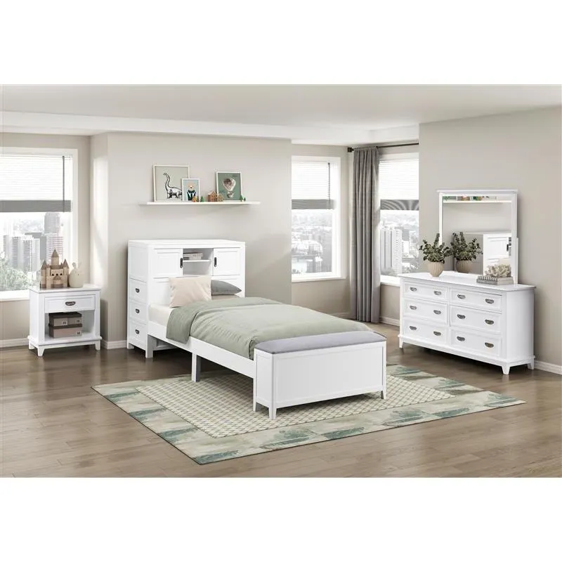 Youth Explorer Twin Bookcase Bedroom Set (4-Piece) by Homelegance