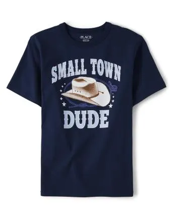 Camiseta estampada Small Town Dude para niños - tidal