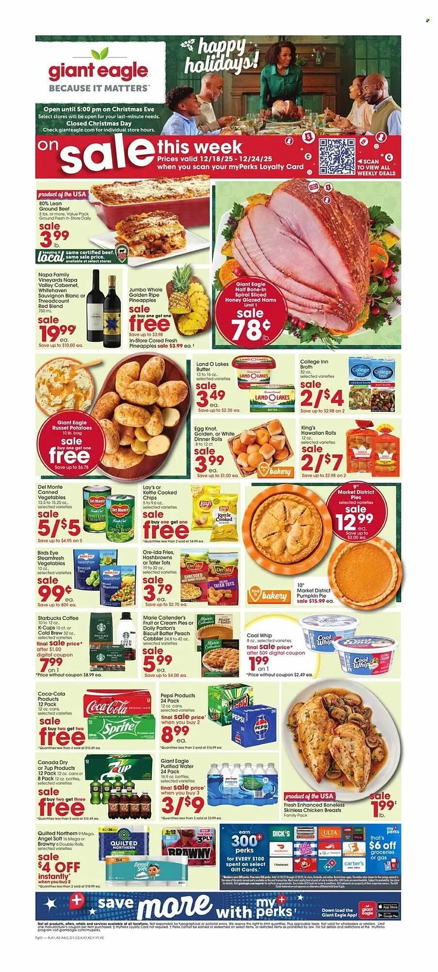 Catálogo de Giant Eagle weekly ad 18 de diciembre al 24 de diciembre 2025 - Página 1