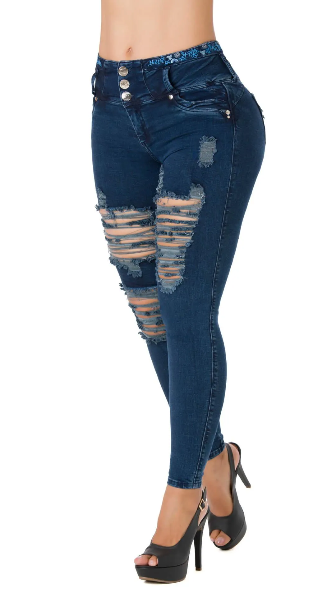 French Jeans Levantacola Bota Skinny 52202DPAP-B