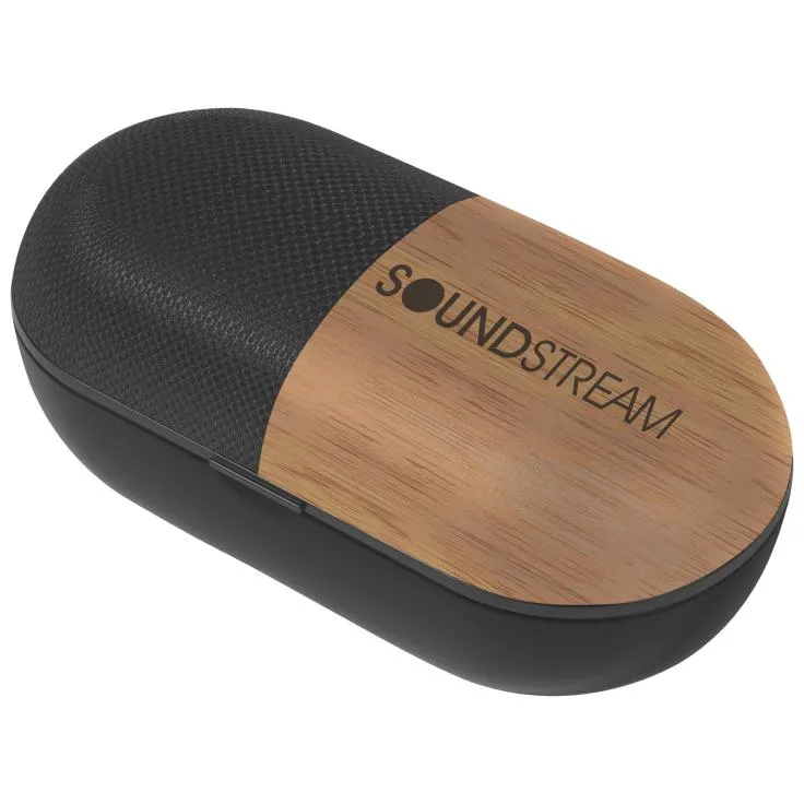 Soundstream 2 en 1 Auriculares Estéreo Inalámbricos Verdaderos y Altavoz Estuche