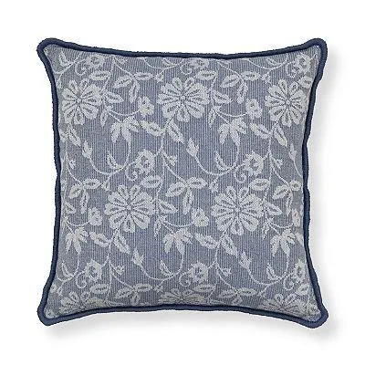 Sonoma Goods For Life® 18x18 Navy Woven Floral Pillow