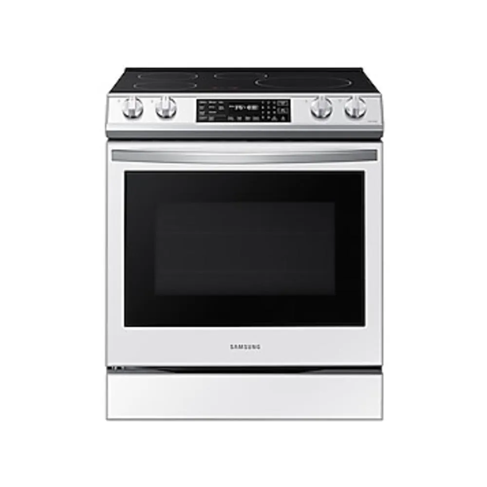 Samsung Bespoke 6.3 cu. ft. Smart Rapid Heat Induction Slide-in Range with Air Fry & Convection+ in White Glass