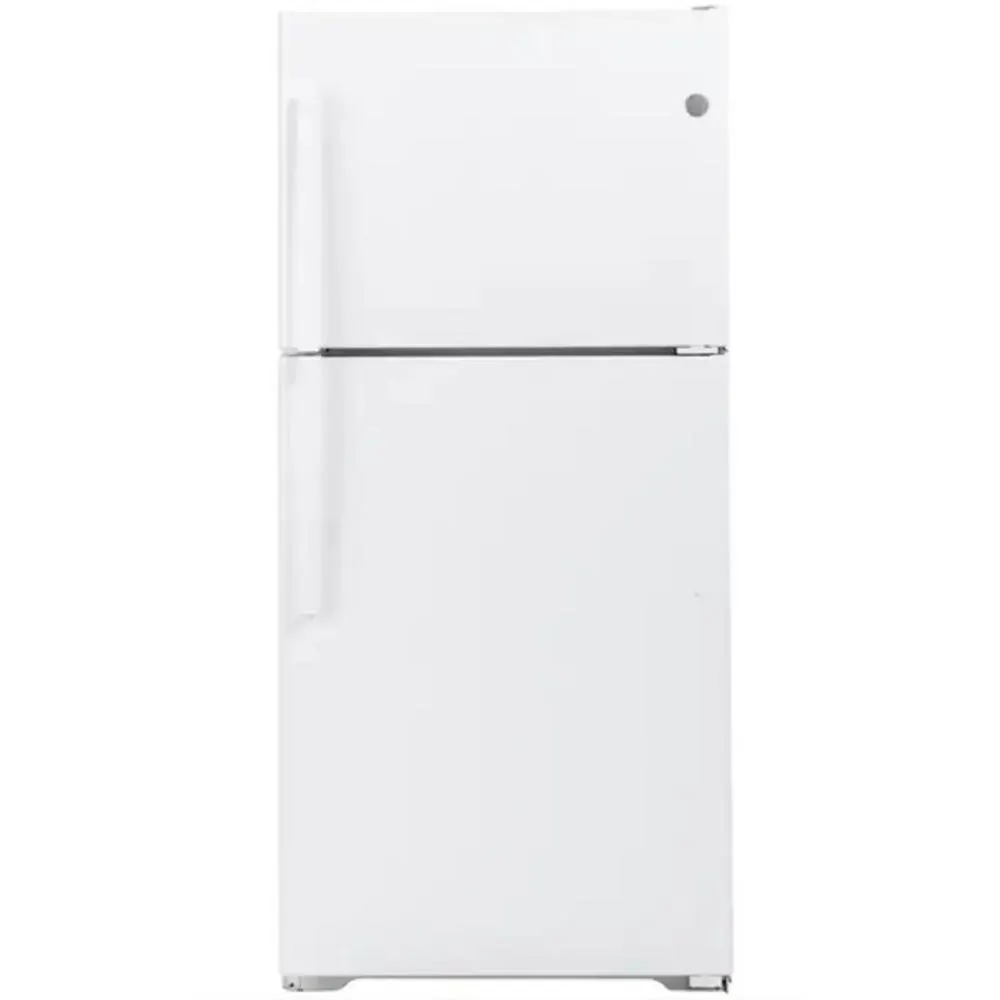 GE Appliances GTS22KGNRWW 33" 21.9 cu.ft. White Top Freezer Refrigerator