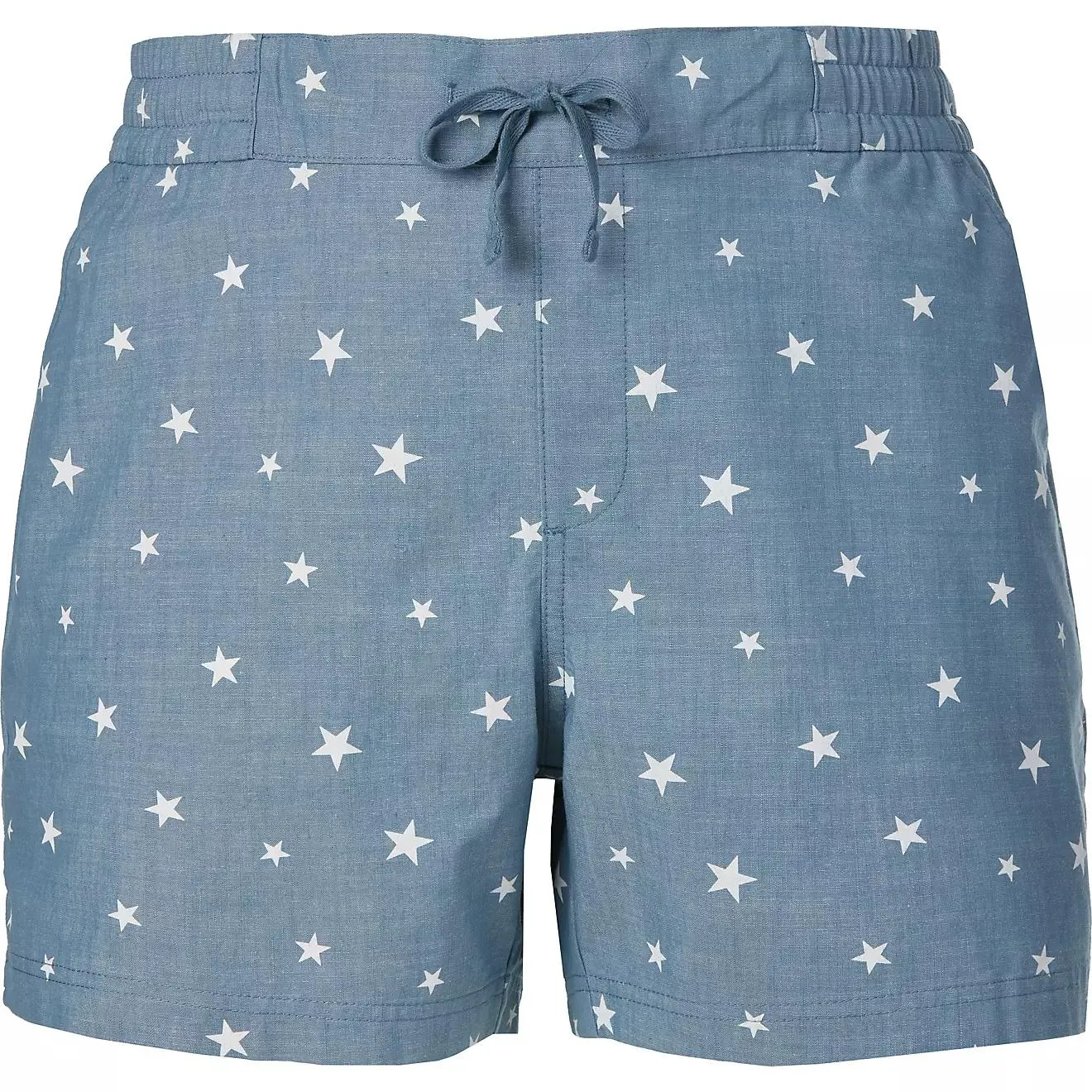 Magellan Outdoors Women's Local State Chambray Shorty Americana Plus Size Shorts 5 in