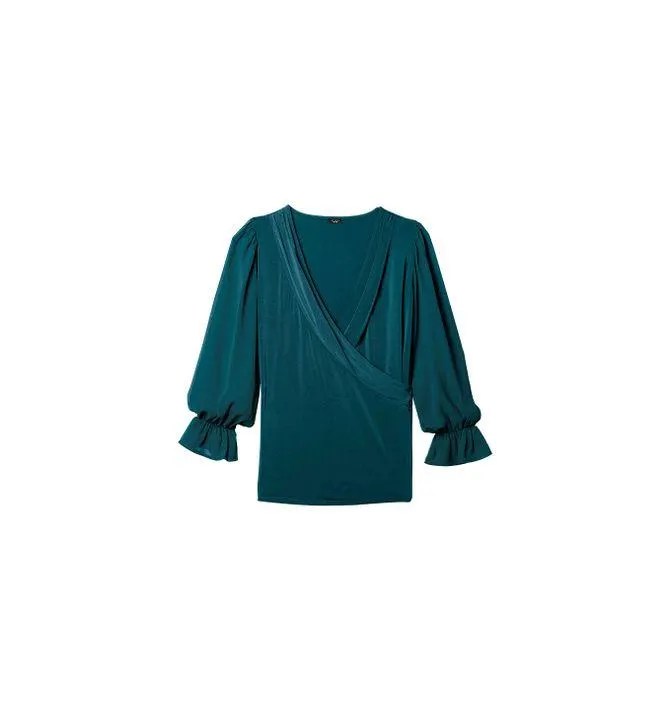 Surplice Wrap Blouse