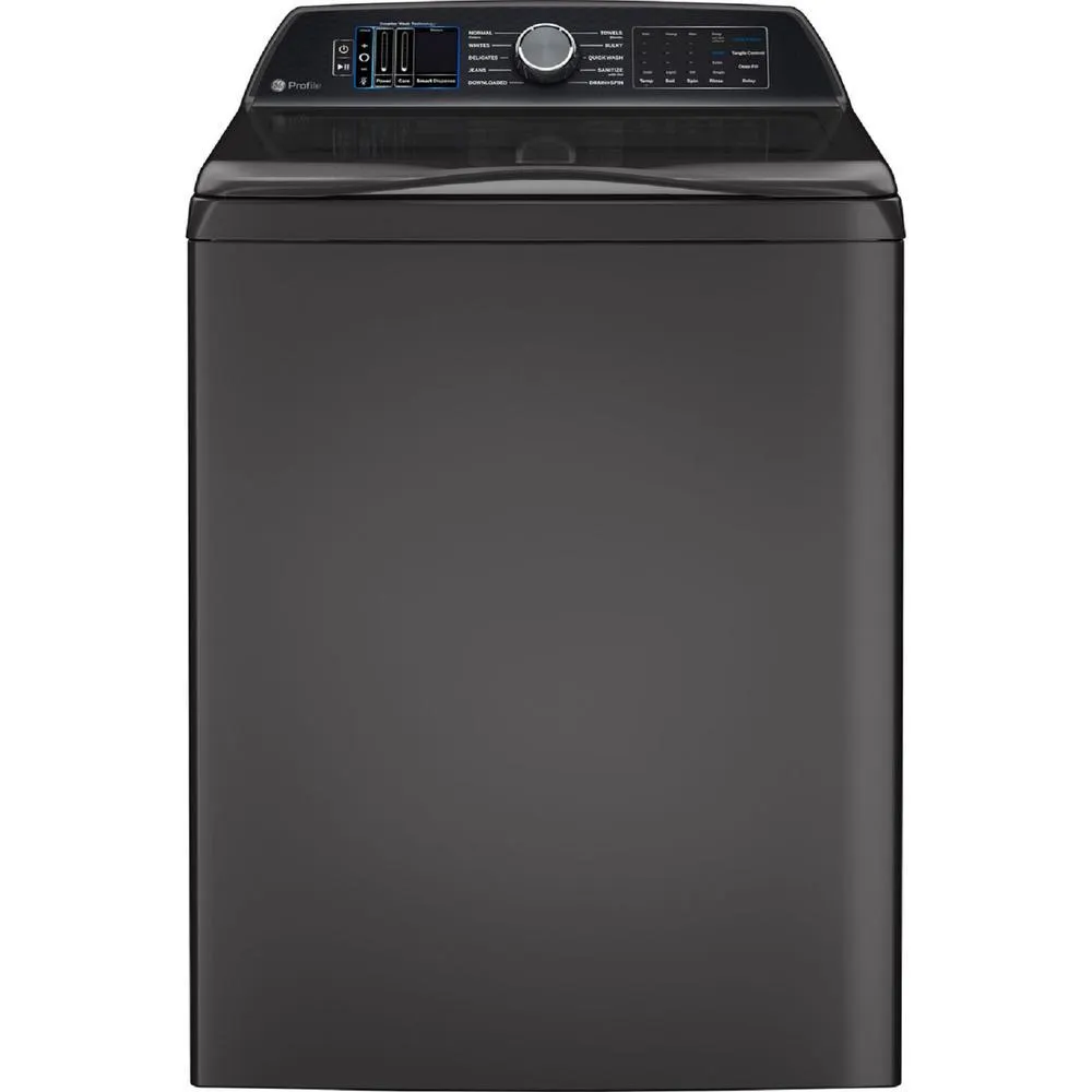 GE Appliances PTW900BPTDG GE Profile 5.4 cu. ft. Capacity Washer with Smarter Wash Technology and FlexDispense - Diamond Gray