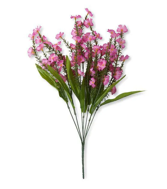 18.5" Spring Pink Mini Flower Bush by Bloom Room