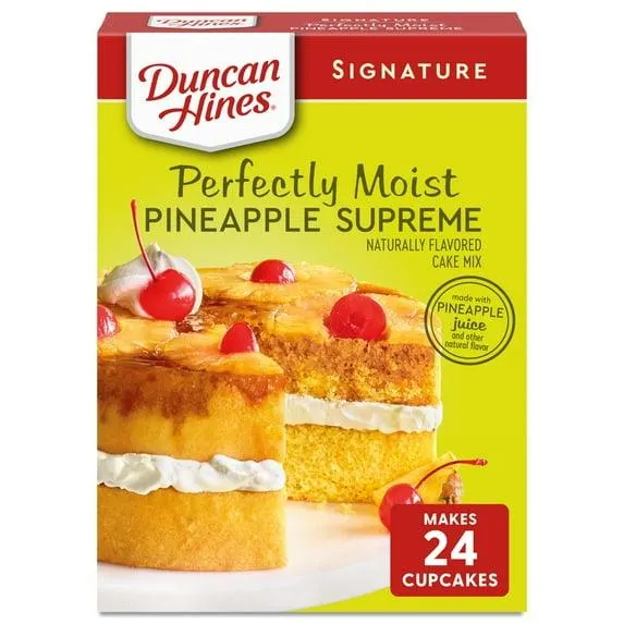 Duncan Hines Signature Perfectly Moist Pineapple Supreme Cake Mix, 15.25 oz.