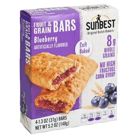 Sun Best Blueberry Fruit and Grain Bars, 4-ct. Pack
