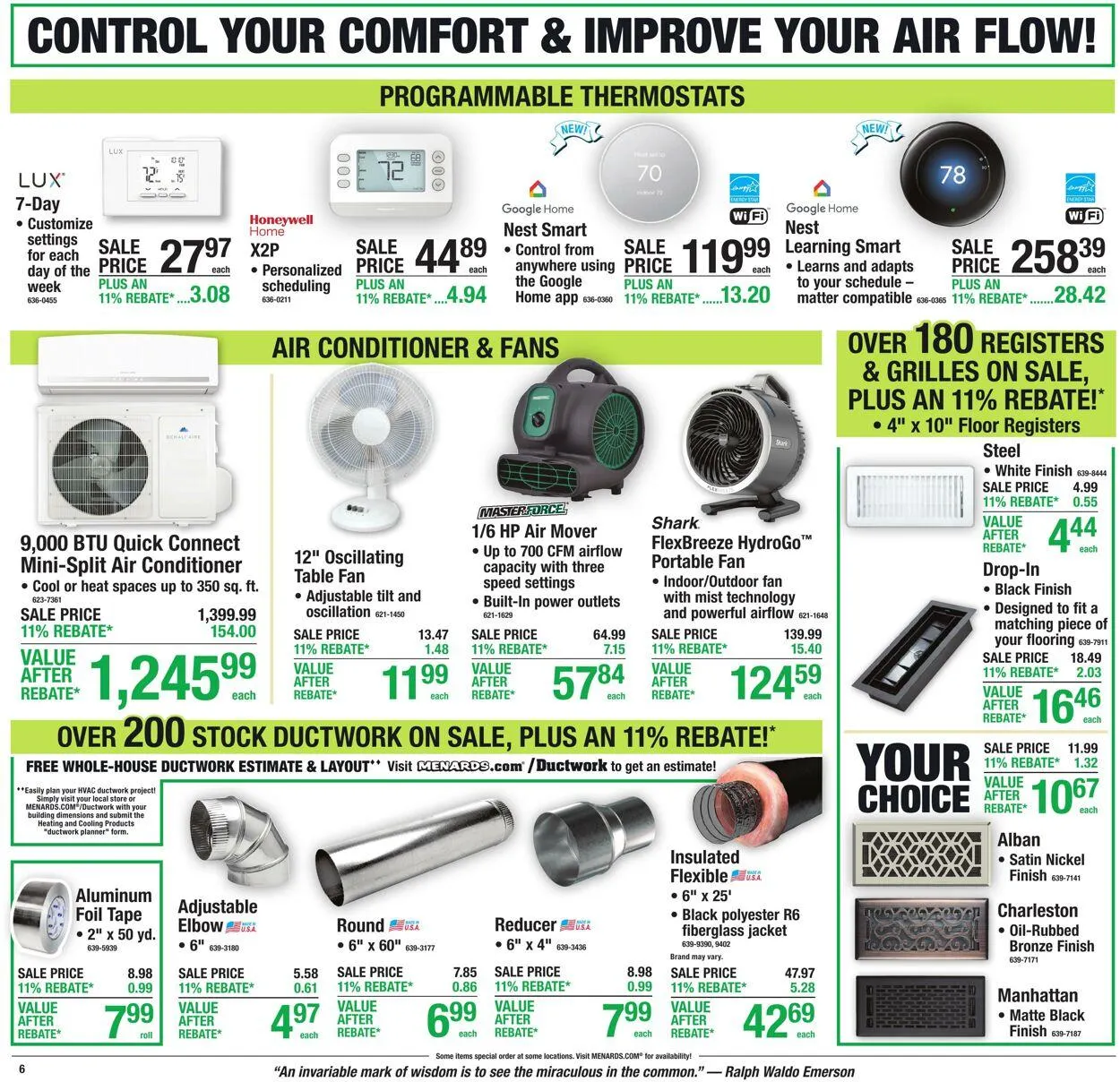 Catálogo de Menards Current weekly ad 12 de agosto al 24 de agosto 2026 - Página 1