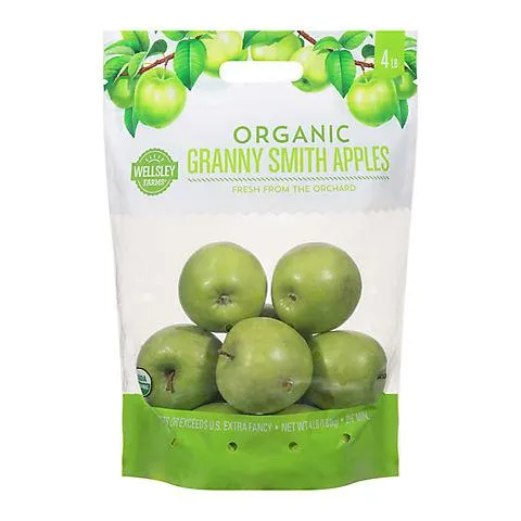 Wellsley Farms Organic Granny Smith Apples, 4 lbs.