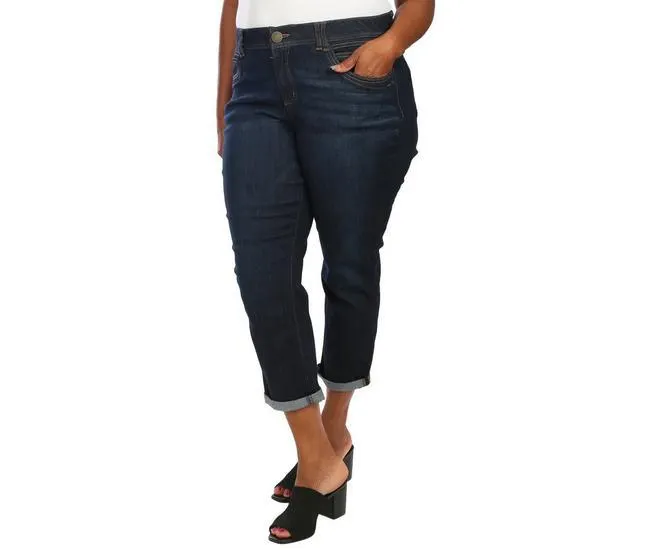 Plus 27 in. Roll Cuff Crop Jeans