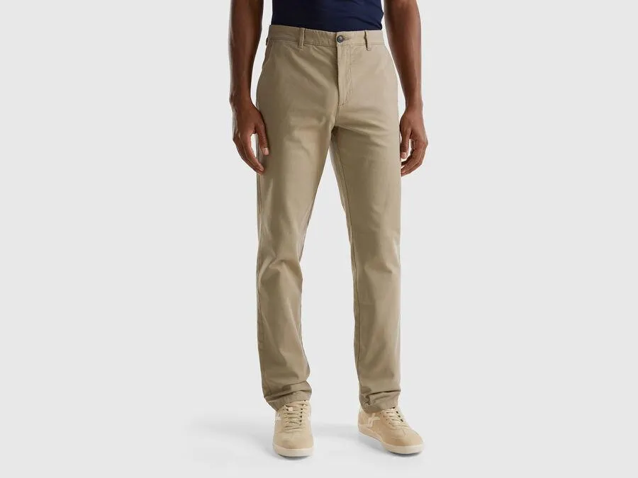 Chinos slim fit de algodón elástico