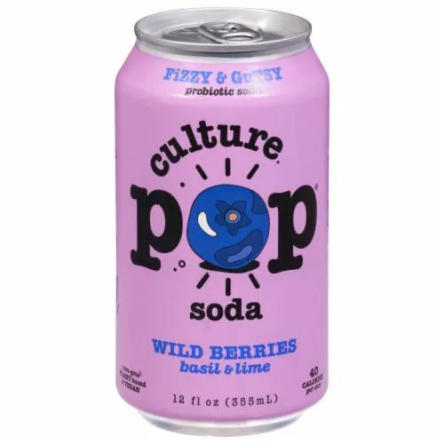 Culture Pop® Wild Berries Probiotic Soda Can