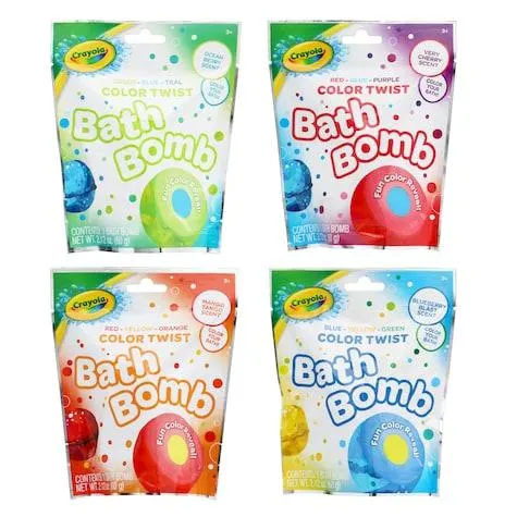 Assorted Crayola Jumbo Color Twist Bath Bombs, 60 g.