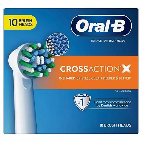 Oral-B Cross Action Electric Toothbrush Replacement Brush Heads, 10 ct.