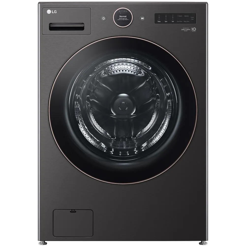 LG WM6500HBA 5.0 cu. ft. Mega Capacity Smart Front Load Washer with TurboWash 360° and Built-In Intelligence – Black Steel