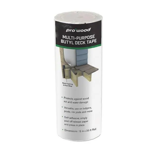 12 in. x 20 ft. Roll Butyl Deck Flashing and Post Wrap