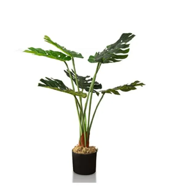 Forever Leaf 48" Artificial Monstera Plant in Black Pot