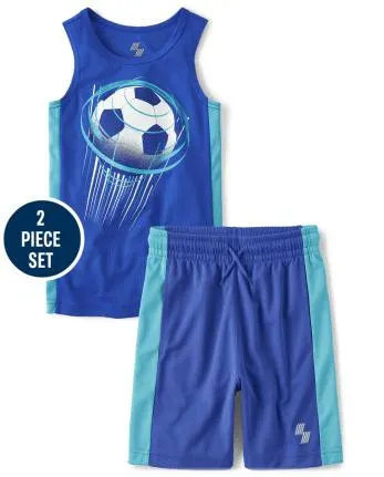 Boys Soccer Performance 2-Piece Outfit Set - ripple