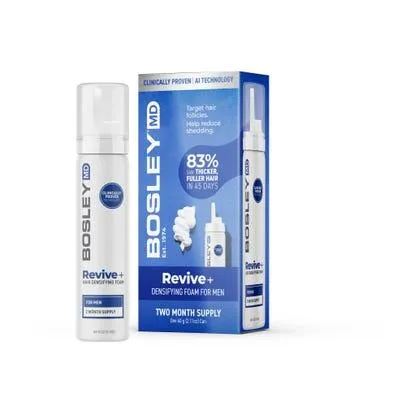 BosleyMD Men Revive+ Densifying Foam 2 Month Supply - 2.11 oz